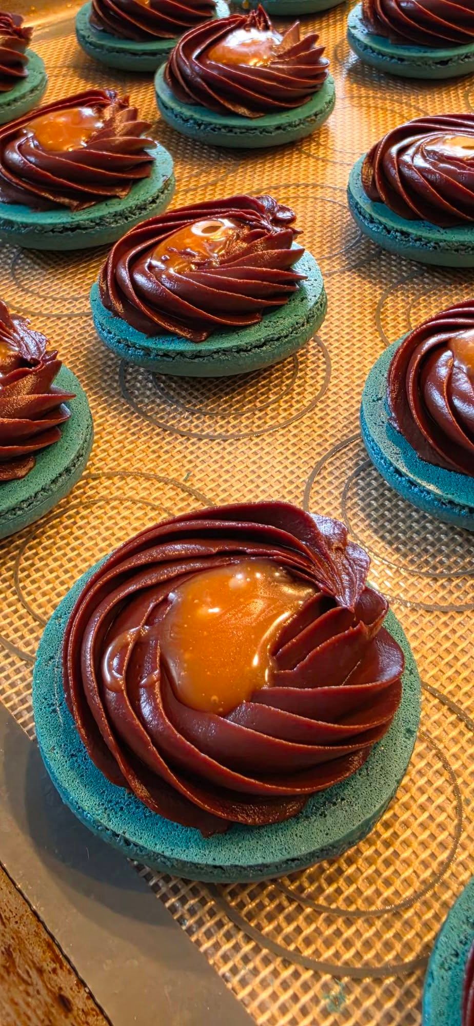Chocolate Caramel Macarons (dozen)