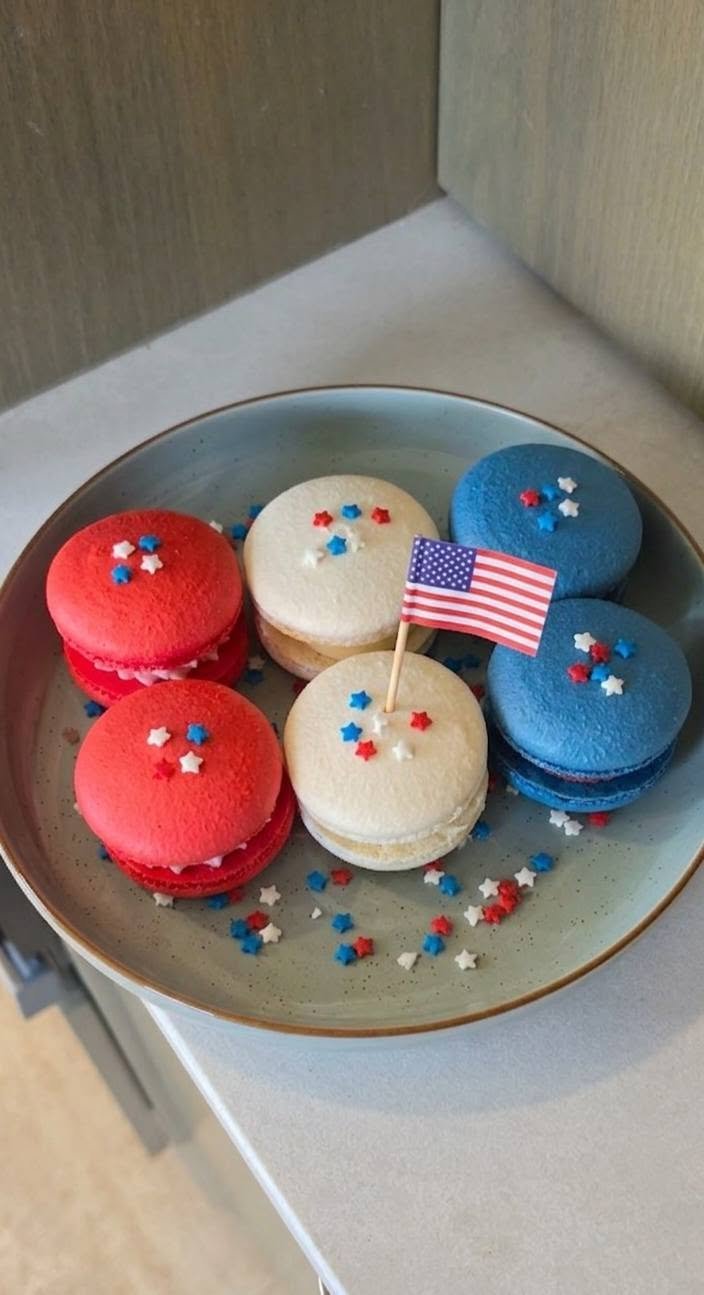 Red White Blue Macarons (3 dozen)