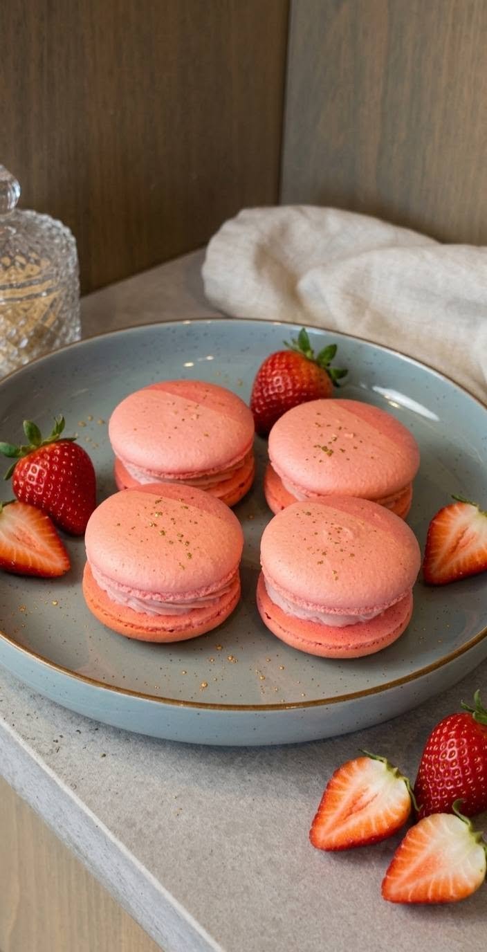 Strawberry Macarons (dozen)
